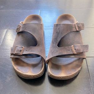 Birkenstock 37 narrow Zurich Oiled Leather Habana Womens